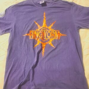 Ringworm The Promise Cleveland hardcore Logo Short Sleeve T‑Shirt Purple/Orange